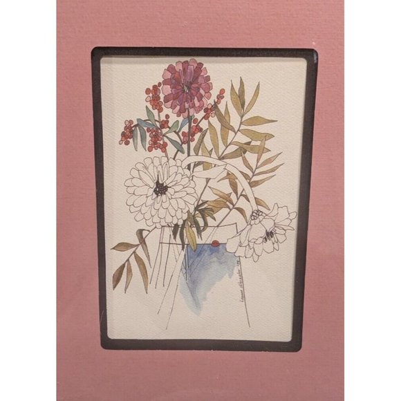 Vtg 70s Leanne Weissler Botanical Lithograph Floral Picture Art 1979 Boho Signed - Picture 7 of 15